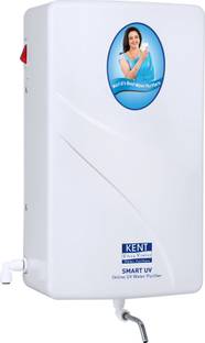KENT 11138 Smart  | 4 Stage Smart Online  Water Purifier | Wall Mountable | High Purification Upto 60 L/hr UV Water Purifier