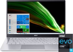 Add to Compare Acer Swift 3 Intel Evo 11th Gen Core i5 - (8 GB/512 GB SSD/Win 10 Home/Intel Iris Xe Graphics) SF314-5... 4.4515 Ratings & 88 Reviews Intel Core i5 Processor (11th Gen) 8 GB DDR4 RAM 64 bit Windows 10 Operating System 512 GB SSD 35.56 cm (14 inch) Display Acer Care Center,Acer Product Registration 1 Year International Travelers Warranty (ITW) ₹56,990 ₹89,999 36% off Free delivery Lowest Price in 15 days Bank Offer