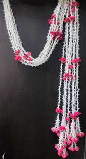 3A Featuretail 5ft Artificial Rajnigandha/Tuberoses with Roses Garland String for Festival or Home Decoration Plastic Garland