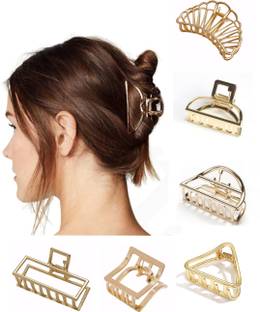 HOMEMATES 6 Pcs Korean Style Vintage Big Metal Hair Claw Cat Ears Geometric Hair Clip Hairpin Flower Barrette Jaw Clamp Hair Accessories For Women Girls Hair Claw