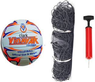 clark orange pu volleyball with net combo Volleyball Kit