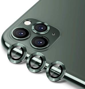 ELEF Back Camera Lens Glass Protector for Apple iPhone 11 Pro Max Metal Ring Camera Lens Protector Glass Ultra Thin Proper Fit Anti Scratch