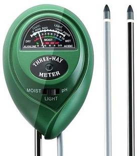 borvia Solar Soil Plant Care New 3 in 1 Water Moisture Hydroponic Plants Soil Sensor PH Light Meter, Acidity Tester Thermo Hydrometer Soil for Garden All-in-One Analog Moisture Measurer