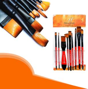 HEUREUX paint brushes set of 9 brushes