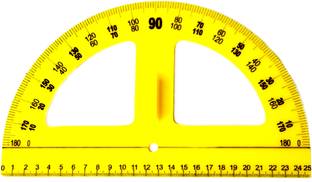 THE LABWORLD Teacher's protractor big size for school geometry box degree ruler math kit manipulatives model,plastic Ruler