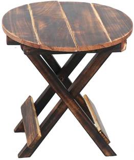 Fleurs De Rocaille Wooden folding side table 12 inches | Small side table for living room, garden, flower pot | Foldable kid stool Solid Wood Side Table Solid Wood Bedside Table