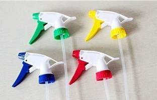 BHUMITC Plastic Water/Sanitizer Spray Nozzle Trigger, Set of 4 Spray Bottles, Sanitizer Bottles, & Any Other Regular Bottle 2 L Hand Held Sprayer