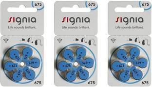 Signia Hearing Aid Battery Size 675, Pack of 18 hearing aid batteries 675 no.:18 batteries Stethoscope Case