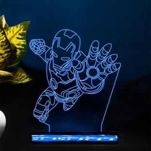 StarLaser Iron Man 3D Night lamp with 16 Color Changing Light and Remote Control Desk Table lamp Gift for Birthday Table Lamp