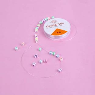 VLV Elastic Stretching Wire for Jewellery Making, Beading and Bracelet Making Pack Size (1.0mm)