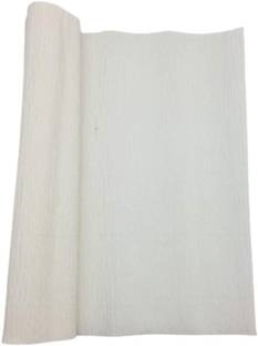 3a फिअतुरेटेल White 8ft Length/20in Width Crepe Paper Roll/Wrinkled Paper for Flower Making, Bouquet Wrapping and Craft