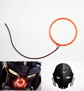 acube mart mt 15 CNC short skull visor + MT ring light 60mm Red Bike Headlight Visor