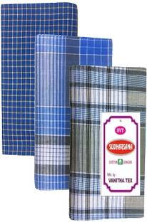sudharsana 3 pcs open lungi// checked//colour mulit lungi approx 2 meter/ Checkered, Woven Men Dhoti