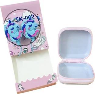 stylie modern Alternatives Unicorn Earphones mic ,Cute Pink for Kids , Beautiful Headphones Wired