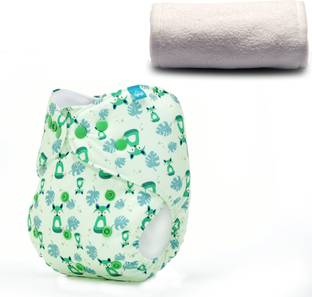 bumberry Adjustable Reusable Cloth Pocket Diaper With 1 Three-Layer Microfiber Inserts For Babies (Fuzzy fox 3-36 Months)