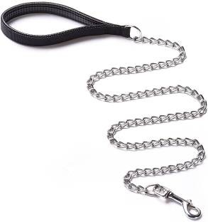 Woofy Heavy Duty Dog Leash,Metal Dog Leash Dog Chain with Padded Handle for Large & Medium Size Dogs- Color May Vary 30 cm Dog Chain Leash