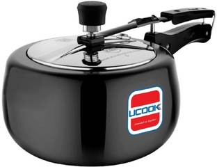 UCOOK By United Ekta Engg. Royale Duo 3 Litre Hard Anodised Innerlid Pressure Cooker 3 L Inner Lid Induction Bottom Pressure Cooker