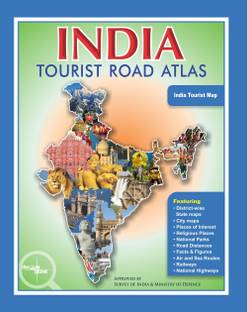 इंडिया टूरिस्ट रोड एटलस - एप्रूव्ड बाय सर्वे ऑफ इंडिया एंड मिनिस्ट्री ऑफ डिफेंस (लैंग्वेज इंग्लिश)