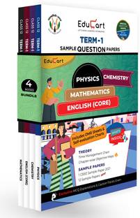 एडुकार्ट CBSE टर्म 1 सैंपल पेपर्स क्लास 12 बंडल ऑफ 4 फिज़िक्स, केमिस्ट्री, मैथ एंड इंग्लिश बुक फॉर 2022 (बेस्ड ऑन 2nd सितम्बर CBSE MCQ सैंपल पेपर 2021) बाय SSP सर