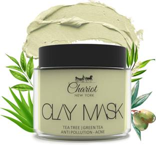 Chariot New york Tea Tree | Green Tea | Anti Pollution-Acne | Vegan Face Clay Mask