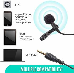 Borneo Coller Microphone Voice Recording Filter Mic for Recording Singing Youtube on Smartphones (Black) Microphone