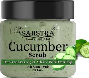 SAHSTRA Cucumber Face Scrub Revitalizing And Skin Whitening Face,Skin And Body  Scrub