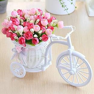 AWANI TRENDS AT-FLOWER-CYL-003 Plastic Flower Basket