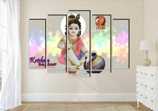 Approach home Decor 68 cm lord krishna wall sticker 3d Self Adhesive Sticker