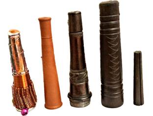 RKD Enterprises Terracotta Chillum with Combo Black, Brown Terracotta Surahi