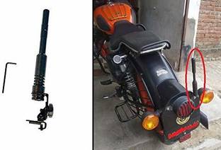 Bullkartzone Universal Black Sporty 180 degree Rotating Antenna For All Bikes and Cars Hidden Vehicle Antenna