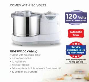 Panasonic MK-TSW 200 (White) 110 Voltage-2 lits Wet Grinder