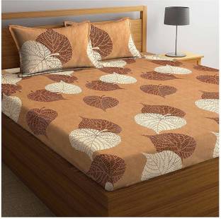 HOMYBEES 250 TC Microfiber Double Printed Flat Bedsheet