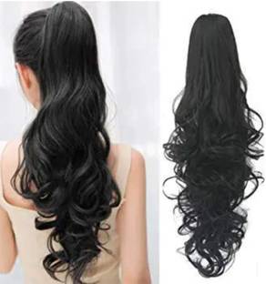 BeatStock Black Silky Soft Wavy,Curly Clip in  Extension For Women and Girls 5 clip in 24 inch in 2021 model Hair Extension