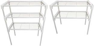 S.k store Carbon Steel Kitchen Trolley