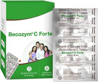 Becozym C Forte, B Complex with Vitamin C and Biotin Tablets