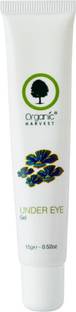 Organic Harvest Under Eye Gel For Remove Dark Circle, Fine Lines & Wrinkles, ECOCERT & PeTA Cerifie, Paraben & Sulphate Free - 15g (Tube)
