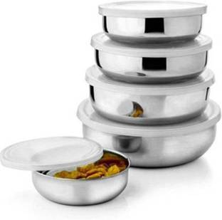 Unicus Stainless Steel Storage Bowl Stainless steel Food Storage, Mixing Bowls, Re Heat, Store and Serve Serving Bowl , Lunch Tiffin Pack, Multipurposel
