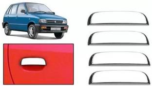 Qiisx Silver Door Handle Cover Set of 4 for Maruti 800 Car Grab Handle Cover