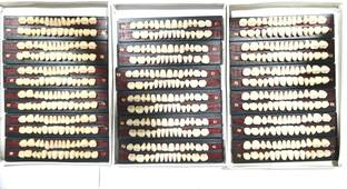 pyrax Dental Teeth Combo Set (25 24 and 23 )Shade Acrylic Teeth Kit Dental Elevator