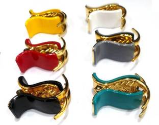 TANISHKA CREATIONS Plastic Clutcher, Hair Clips, Pins, Clamps For Girl & Women Medium Size (Multicolor)-Set of 6 Hair Claw