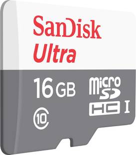 SanDisk SDSQUNB-016G-GN3MN Ultra 16 GB MicroSDHC Class 10 48 MB/s  Memory Card Compatible with Mobile