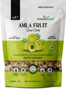 nourishvitals Amla Fruit Dried Candy, 200g - 100% Natural & Premium Quality, No Added Preservatives, Source of Vitamin C, Traditional Recipe Gooseberry
