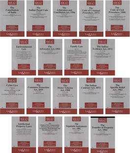 Set Of 18 Bare Act Without Notes For ALL INDIA BAR EXAMINATIONS (AIBE) - Strictly In Accordance With The Guidelines Issued By Bar Council Of India
