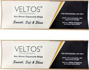 Veltos PROFESSIONAL NON-WOVEN DISPOSABLE WAXING STRIPS PACK OF 2 ( 130 STRIPS ) Strips