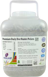 ADILAID Daily Diet Rabbit Pellets Vegetable 3.3 kg Dry New Born, Young, Adult, Senior Rabbit Food