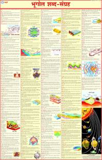 Geography Terms Chart | HINDI | LAMINATED | ????? ???? Photographic Paper