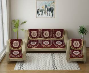 Multitex Cotton Floral 3+2 Seater Sofa Cover
