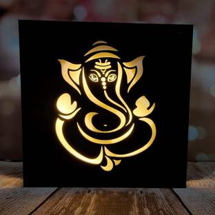 glamorous creation Ganesha Wooden LED Lamp Table Lamp