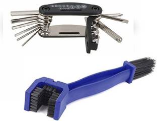 FASTPED Bicycle Chain Cleaner wash Tool kit and 15 in 1 Bicycle Repair Tools Sets Cycling Toolkit And Chain brush