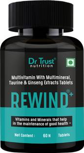 Dr Trust USA Rewind plus Multivitamin, Multimineral & Ginseng Extract Supplement Capsules